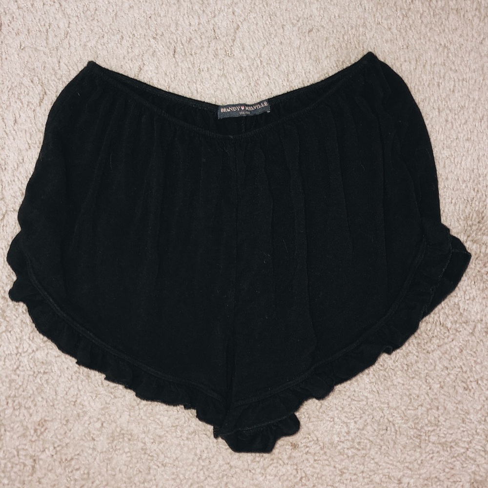 Original brandy Melville black ruffle lounge short